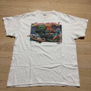 Vintage 1991 Street Fighter II Ryu Blanka Double Side Tee L Capcom